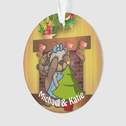 Weihnachtsbaum Teddy Bear Überraschung Ornament (Vorderseite)