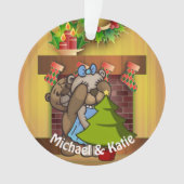 Weihnachtsbaum Teddy Bear Überraschung Ornament (Vorderseite)