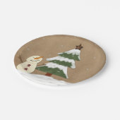 Weihnachtsbaum-Teller Pappteller (Schrägansicht)