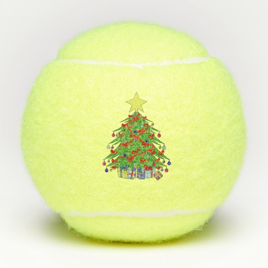 Weihnachtsbaum Tennisbälle (Vorderseite)