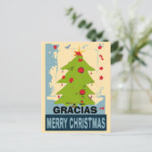 Weihnachtsbaum, Text bearbeiten Postkarte (Stehend Vorderseite)