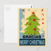 Weihnachtsbaum, Text bearbeiten Postkarte (Vorne/Hinten)