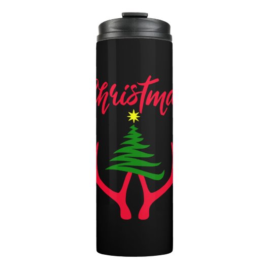 Weihnachtsbaum Thermosbecher (Vorderseite)