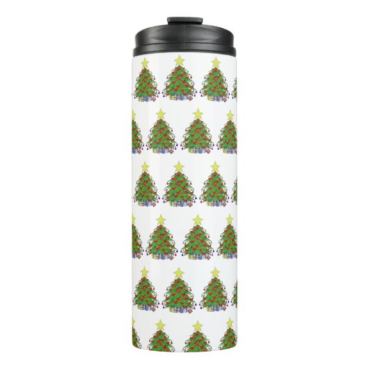 Weihnachtsbaum Thermosbecher (Vorderseite)
