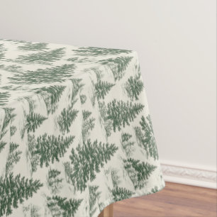 Weihnachtsbaum Toile De Jouy Green Tablecloth Tischdecke