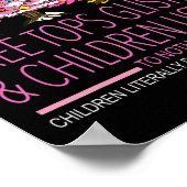 Weihnachtsbaum Tops hören und Kinder hören zu Poster (Ecke)