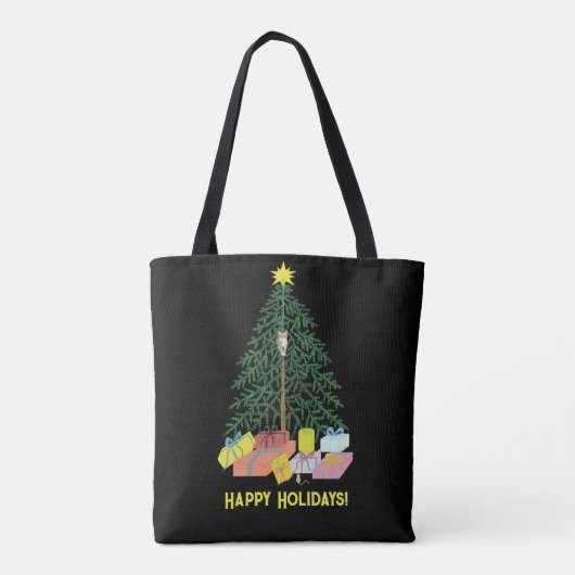 Weihnachtsbaum Tote Tasche (Rückseite)