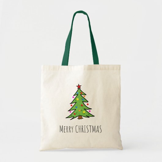 Weihnachtsbaum Tote Tasche (Vorne)