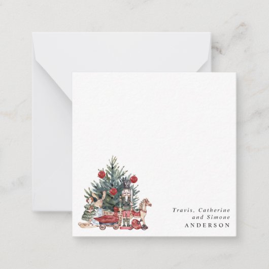 Weihnachtsbaum Toys Nutcracker Holiday Mitteilungskarte (Vorderseite)