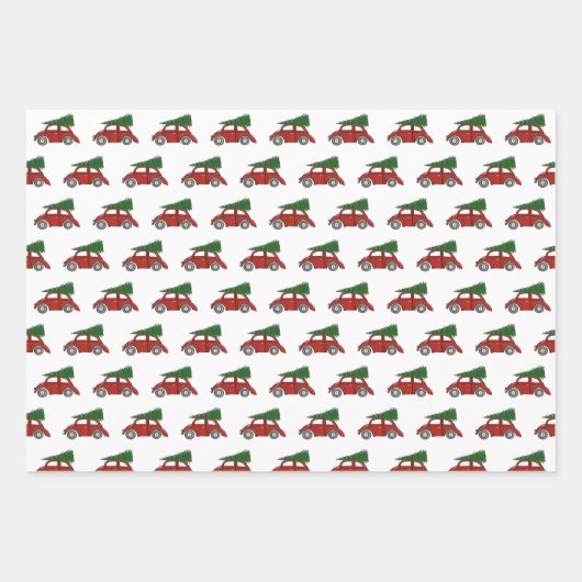 Weihnachtsbaum Traffic Geschenkwrap Geschenkpapier Set (Vorderseite)