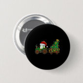 Weihnachtsbaum-Traktor Xmas Tremlichter Weihnachts Button (Vorne & Hinten)