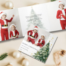 Weihnachtsbaum Trifold Foto Weihnachtskarte