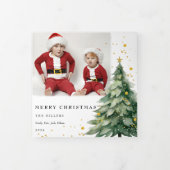 Weihnachtsbaum Trifold Foto Weihnachtskarte Dreifach Gefaltete Urlaubskarte (Cover)