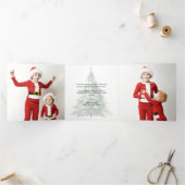Weihnachtsbaum Trifold Foto Weihnachtskarte Dreifach Gefaltete Urlaubskarte (Innenseite)