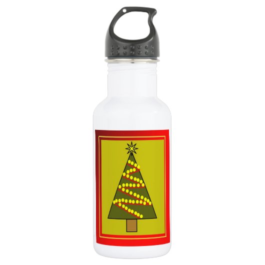 Weihnachtsbaum Trinkflasche (Vorderseite)