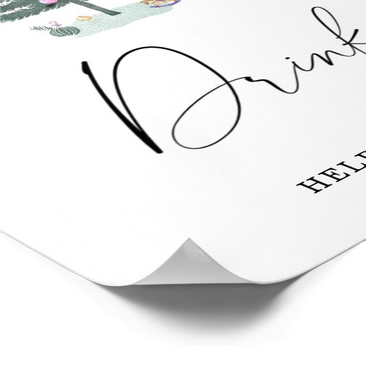 Weihnachtsbaum - Trinkplakat Poster (Ecke)