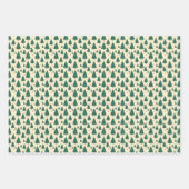 Weihnachtsbaum-Trio Geschenkpapier Set (Vorderseite)