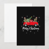 Weihnachtsbaum Truck German Shepherd Einladung (Vorne/Hinten)