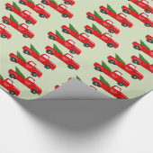 Weihnachtsbaum Truck Geschenkpapier (Ecke)