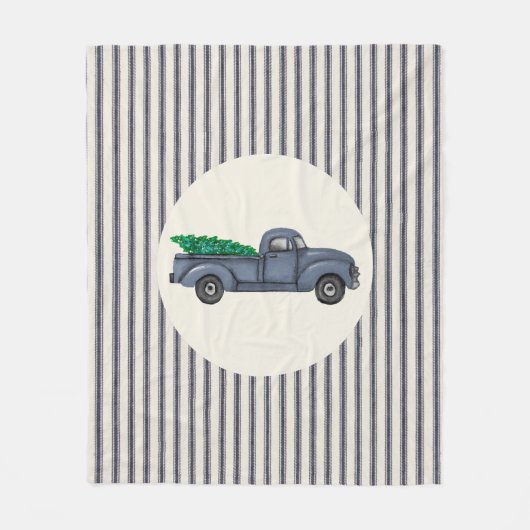 Weihnachtsbaum Truck Medium Fleece Blanket (Vorderseite)