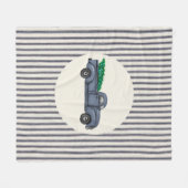 Weihnachtsbaum Truck Medium Fleece Blanket (Vorderseite (Horizontal))