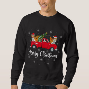 Weihnachtsbaum Truck Persische Katze Chri Sweatshirt
