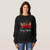 Weihnachtsbaum Truck Persische Katze Chri Sweatshirt (Vorne ganz)