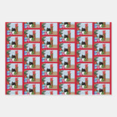 Weihnachtsbaum Tuxedo Cat Geschenkpapier Set (Vorderseite 2)