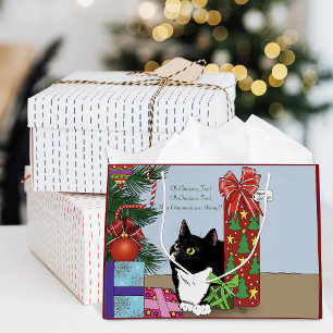 Weihnachtsbaum Tuxedo Cat Große Geschenktüte