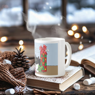Weihnachtsbaum Tuxedo Cat Kaffeetasse