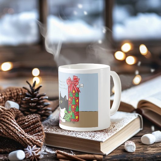 Weihnachtsbaum Tuxedo Cat Kaffeetasse
