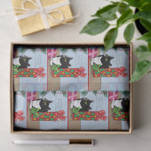 Weihnachtsbaum Tuxedo Cat Seidenpapier (Geschenk)