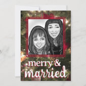 Weihnachtsbaum Twinkle Lights Familienhochzeit Fot Einladung (Vorderseite)