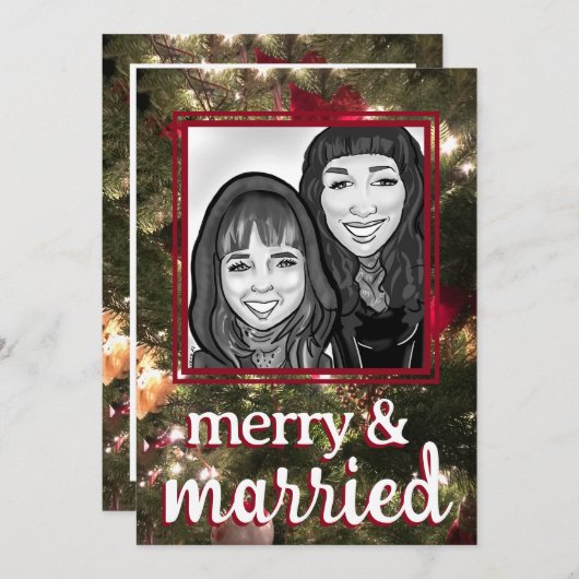 Weihnachtsbaum Twinkle Lights Familienhochzeit Fot Einladung (Vorne/Hinten)