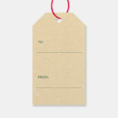 Weihnachtsbaum Typografie Red Burgundy Sage Green Geschenkanhänger (Rückseite)