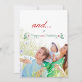 Weihnachtsbaum Typografie Weihnachtsgrüße Karte (Rückseite)