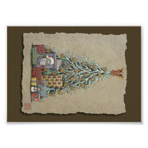 Weihnachtsbaum u. Geschenke Fotodruck