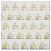 Weihnachtsbaum u. Giraffe - WeihnachtsParty Stoff (Muster)