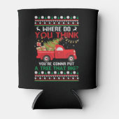Weihnachtsbaum Ugly Christmas Sweater Dosenkühler (Vorderseite)