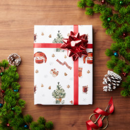 Weihnachtsbaum & Ugly Sweater Geschenkpapier