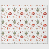 Weihnachtsbaum & Ugly Sweater Geschenkpapier (Flach)