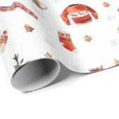 Weihnachtsbaum & Ugly Sweater Geschenkpapier (Rolleneckpunkt)