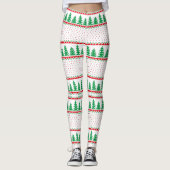 Weihnachtsbaum Ugly Sweater Rentier Leggings (Vorderseite)