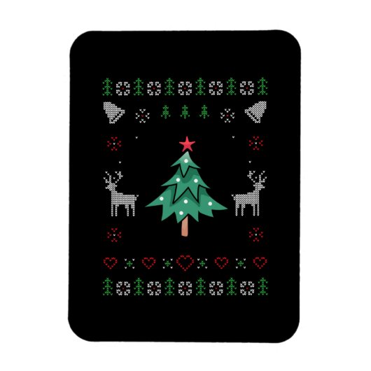 Weihnachtsbaum Ugly Weihnachten Magnet (Vertikal)