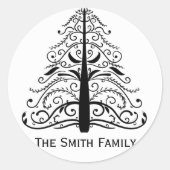 Weihnachtsbaum-Umschlag Aufkleber (Vorderseite)