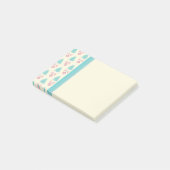 Weihnachtsbaum und Bauernmuster Pastellfarben Post-it Klebezettel (angewinkelt)