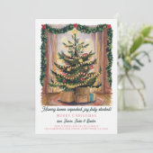 Weihnachtsbaum und bewegte Boxen Urlaubsmoving Ankündigung (Stehend Vorderseite)