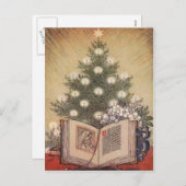 Weihnachtsbaum und Bibel Feiertagspostkarte (Vorne/Hinten)