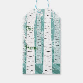 Weihnachtsbaum und Birkenbaum Geschenkanhänger (Rückseite)