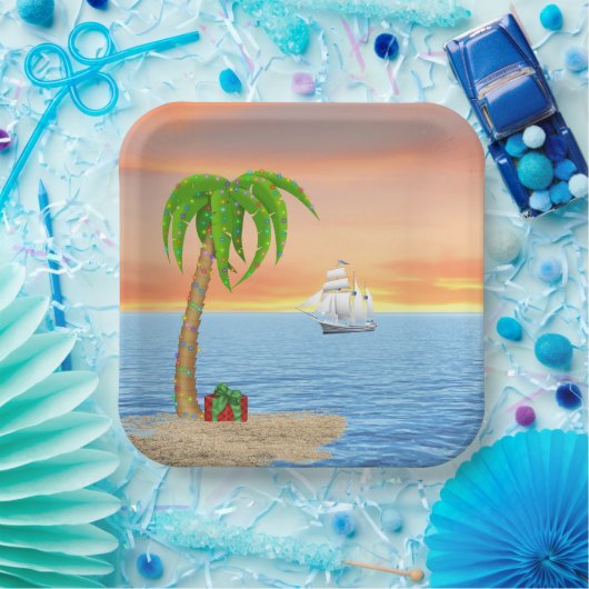 Weihnachtsbaum und -boot pappteller (Party)